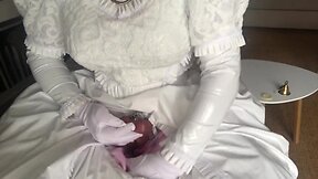 Bride with bride schlong dress