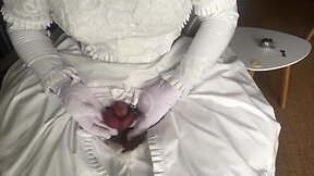 Bride with bride schlong dress