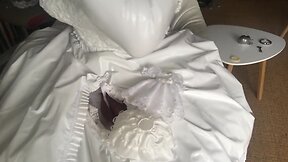 Bride with bride schlong dress