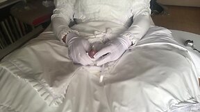 Bride with bride schlong dress