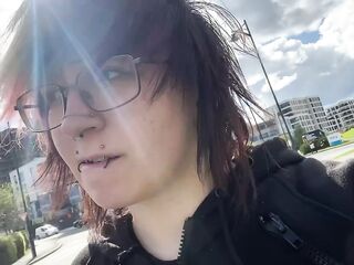 Punk Tboy Uses Remote Control Sex-toy in Public