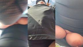rolling with my tits outdoors