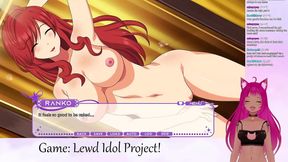 Lewd VTuber Neko Plays Anime Game With Lesbian Lingerie Action & Big Tits Yuri Fun