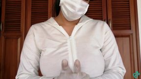 Latex Gloves and Surgical Mask (cum Eating)