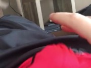 Cumming in my pink American Eagle briefs