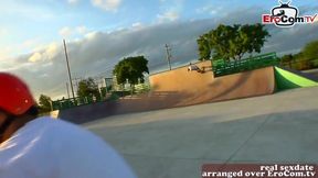 Blonde Teen Picked Up for Outdoor Casting in the Streets