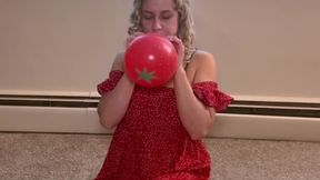 Strawberry Balloon Inflation