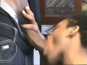 Black Boy Cums In Pretty Mouth - Interracial Gay Blowjob