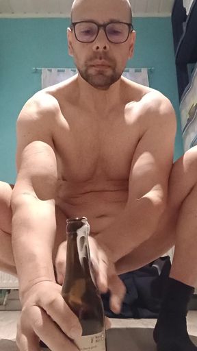 I profusely by shoving a bottle in my ass