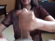 Sexy evil girl ruins 2 orgasms and still wants more cum (so messy!)