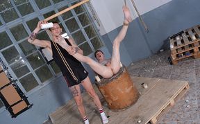 Boys play dirty BDSM games and wax their big dicks in crazy kinks