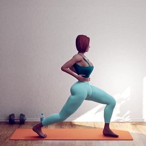 Yoga with Lition (no Sound) (futa Shemale)