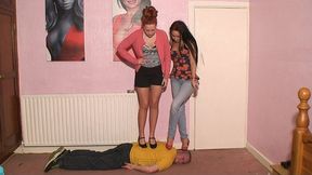 Sophie Bring Her Friend Around To Help Trample Her Slave