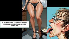 Fetishist Sexy Nun. Comic. a Visual Novel. Foot Fetish
