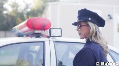 MILFY Hot Officer teaches bad boy a lesson