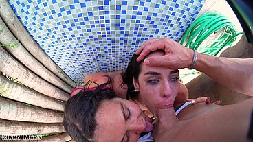 Tropical Wet Threesome with Kinky Mary
