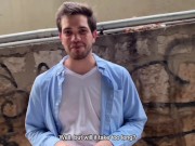 Chubby young man with girlfriend ends up getting his ass broken by stranger