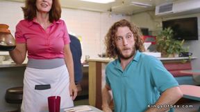 Dude bangs huge naturals mature waitress