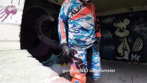 Cross MX Gay with Rubber Mask and MX Helmet