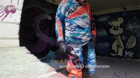 Cross MX Gay with Rubber Mask and MX Helmet