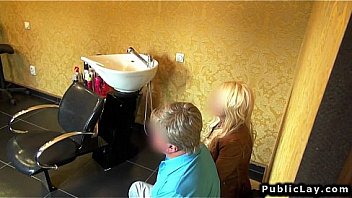 Amateur hairdresser fucks for cash POV