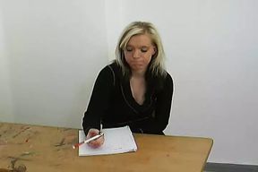 A tattooed German lady getting a big load of cum in her mouth