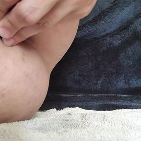 Huge 17 inch double sided dildo deep in asshole and DAP double stuffed