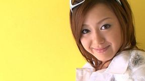 Young Japanese girl jills herself off