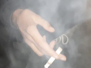 We smoke and masturbates at the same time (smokin' fetish, orgasm in clothes, public masturbation)