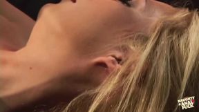 A Striptease with Naughty Footjobs From the Blonde Ends with an Intense Ass Pounding Session