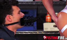 Apprentice Micky Mackenzie jerking off while gazing at a gay porn mag