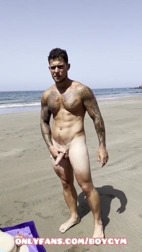 My Big Cock Exhibitionist on the Beach