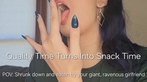 POV Shrunken and Devoured by Your Hungry, Lusty Girlfriend