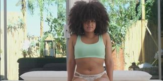 Ebony babe with big ass gets pounded by a blonde guy
