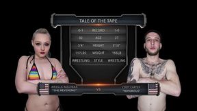arielle aquinas vs cody carter mixed wrestling