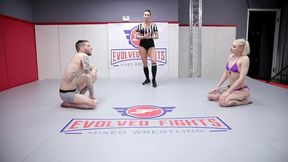 arielle aquinas vs cody carter mixed wrestling