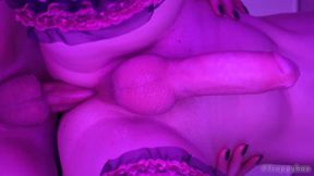 Femboy Cumming inside Trans GF with Macro shot Glance From Below!