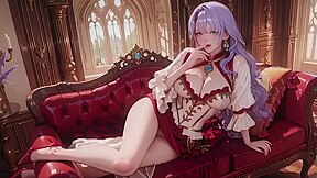 The Purple Queen! Lazy Coronation On The Golden Throne, Red & White Haute Couture Is Insane!