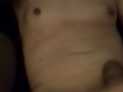 Squeezing And Playing with My Naked Transgirl Breasts and Non-Op Clit