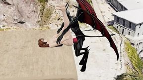 Big Bat Monster Loves Hot Mature Girl