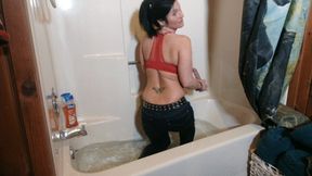 bathtub jeans joi milf