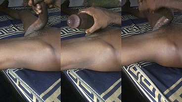 Mandigo alone and horny wanking my huge cock till I cum