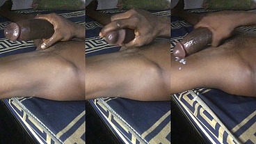 Mandigo alone and horny wanking my huge cock till I cum