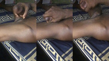 Mandigo alone and horny wanking my huge cock till I cum
