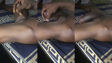 Mandigo alone and horny wanking my huge cock till I cum