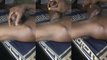 Mandigo alone and horny wanking my huge cock till I cum