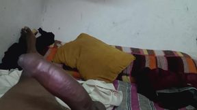 Calling Her Into the House, Such a Loud Sex Girl Started Moaning