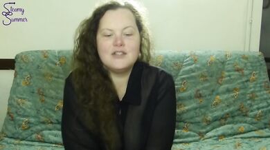 French BBW teasing real sugar daddy with her natural tits