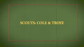 Smooth twink scout barebacked outdoors by hung blond mate