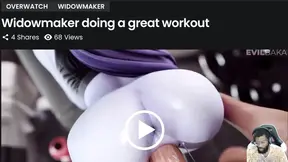 Tight pussy widowmaker gets fucked from behind and deepthroats with Asuka